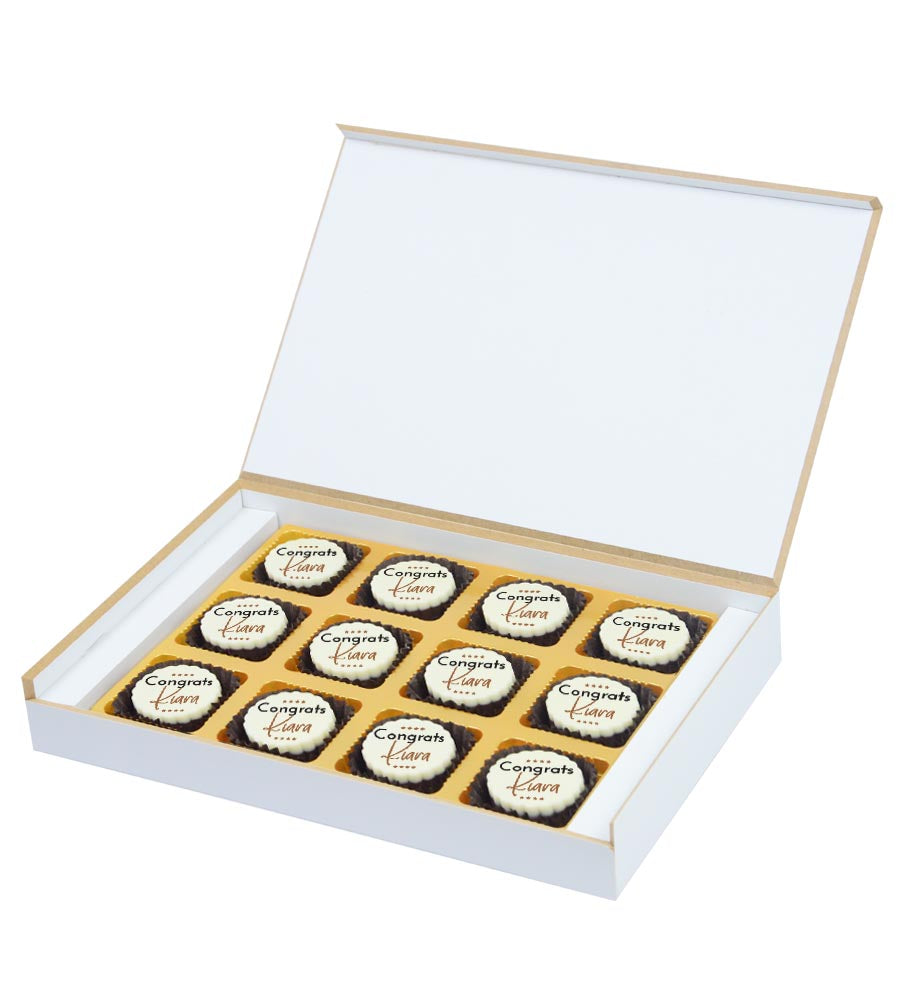 Box view of congratulations gift for best friend