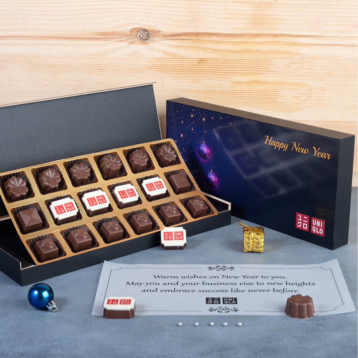 Personalised butter-paper greeting adds warmth to custom corporate Christmas gifts