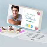 Photo Chocolates in Personalised Birthday Gift Box (with Wrapped Chocolates)