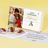 Romantic Anniversary Gift Photo on Chocolates (with Wrapped Chocolates)