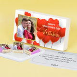 Valentine Gift Chocolate Box - Personalised with Photo and Name (with Wrapped Chocolates)