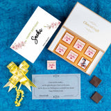 Floral Birthday Wishes - Personalised Chocolate Box(with Wrapped Chocolates)