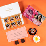 Special Valentine Gift Chocolate Box - Personalised with Photo and Name (with Wrapped Chocolates)
