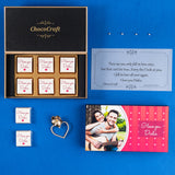 Beautiful I Love You Chocolate Gift Box (with Wrapped Chocolates)