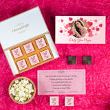 Romantic Gift Box with Chocolates Personalized with Photo (with Wrapped Chocolates)