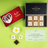 Beautiful Miss You Chocolate Gift Box Personalized with Picture (with Wrapped Chocolates)