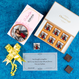 Photo Chocolate Personalised I Love You Gift (with Wrapped Chocolates)