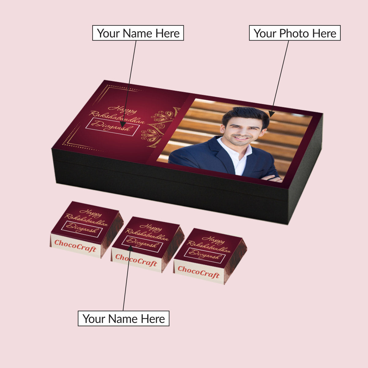 Flat-lay promoting best Rakhi gift for brother