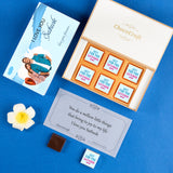 Splash of Colour I Love You Chocolate Gift Box Personalized with Photo (with Wrapped Chocolates)