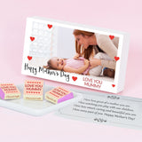 Hearts Theme Mother's Day Gift Personalised with Photo (with Wrapped Chocolates)