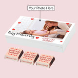 Hearts Theme Mother's Day Gift Personalised with Photo (with Wrapped Chocolates)